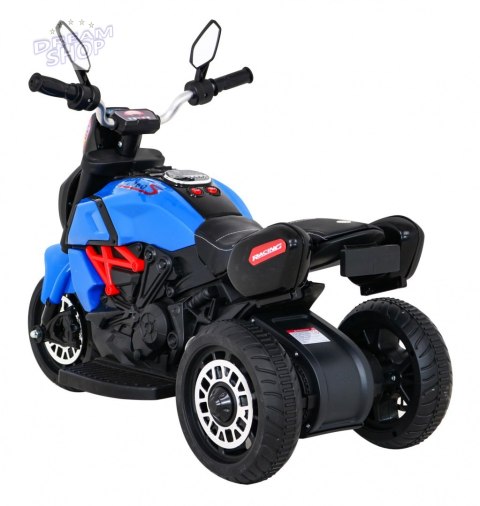 Motorek Fast Tourist na akumulator dla dzieci Niebieski + Audio + Światła + Ekoskóra Motorek Fast Tourist na akumulator dla dzieci Niebieski + Audio + Światła + Ekoskóra