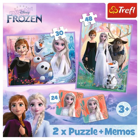 Puzzle - 2w1+memos - Księżniczki w swojej krainie - Disney Frozen 2 trefl 93335