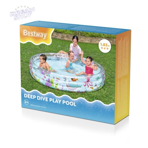 Dmuchany Basen Morski Świat 183 x 33 cm Bestway 51005 Dmuchany Basen Morski Świat 183 x 33 cm Bestway 51005