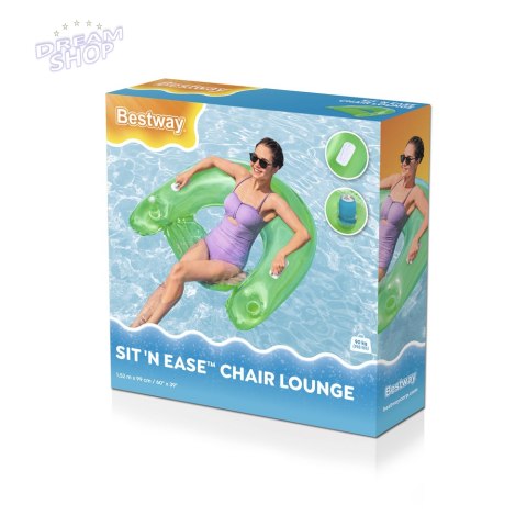 Dmuchany Fotel Wodny 152cm x 99cm Bestway 43118 Niebieski Zielony Dmuchany Fotel Wodny 152cm x 99cm Bestway 43118 Niebieski Zielony
