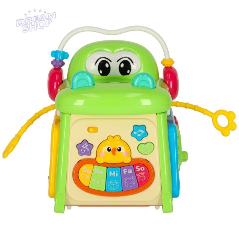 Kostka edukacyjna sorter z pianinkiem krokodyl 4w1