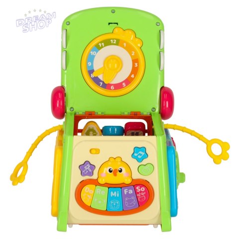 Kostka edukacyjna sorter z pianinkiem krokodyl 4w1