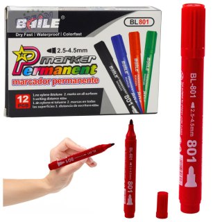 Marker Permanentny Wodoodporny Czerwony 2,5-4,5 mm