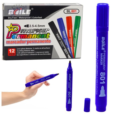 Marker Permanentny Wodoodporny Niebieski 2,5-4,5 mm Marker Permanentny Wodoodporny Niebieski 2,5-4,5 mm