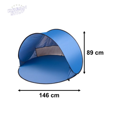 Namiot plażowy duży samorozkładający się automatyczny na plażę parawan ogrodowy XL 146x146cm + pokrowiec