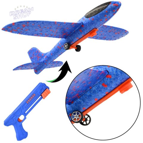 SAMOLOT STYROPIANOWY Z WYRZUTNIĄ 43CM NIEBIESKI SAMOLOT STYROPIANOWY Z WYRZUTNIĄ 43CM NIEBIESKI