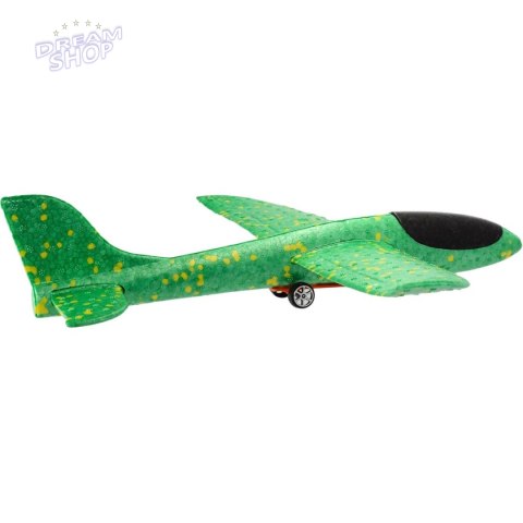SAMOLOT STYROPIANOWY Z WYRZUTNIĄ 43CM ZIELONY