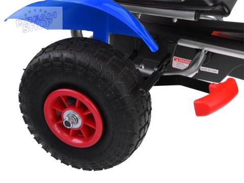 Niebieski sportowy GOKART na pedały dla dzieci 50kg Pompowane koła SP0209 Niebieski sportowy GOKART na pedały dla dzieci 50kg Pompowane koła SP0209