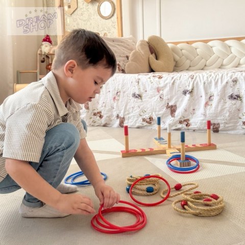 Tooky Toy Drewniana Gra Fun Serso Zręcznościowa Ring Cross