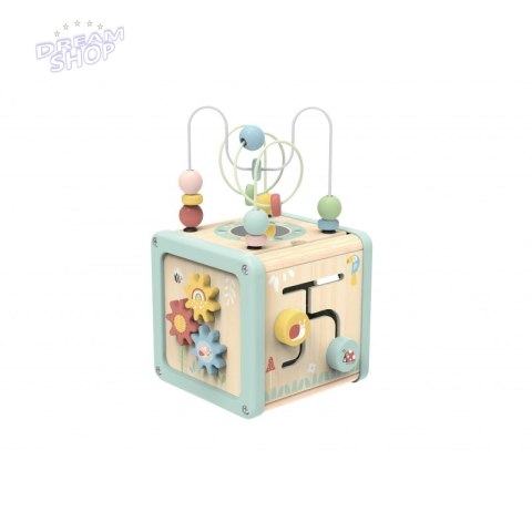 WOOPIE GREEN Drewniana Kostka Aktywności Multifunkcyjna Edukacyjna Sorter