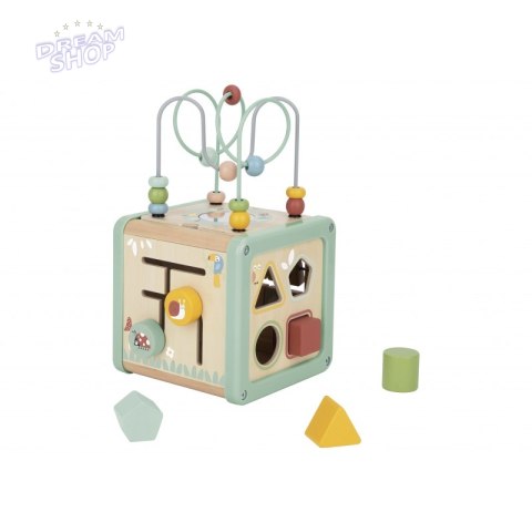 WOOPIE GREEN Drewniana Kostka Aktywności Multifunkcyjna Edukacyjna Sorter