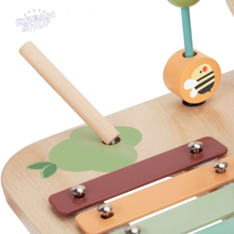 WOOPIE GREEN Drewniany Stolik Edukacyjny Muzyczny Labirynt Sensoryczny 5W1