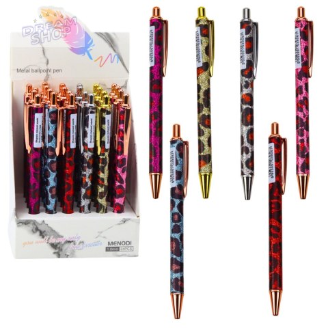 Długopis Metalowy Automatyczny Panterka Niebieski Tusz 1.0mm