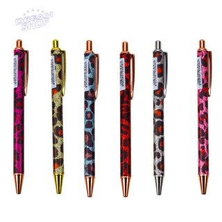 Długopis Metalowy Automatyczny Panterka Niebieski Tusz 1.0mm