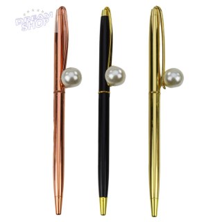 Długopis Metalowy Automatyczny Perła Niebieski Tusz 1.0mm
