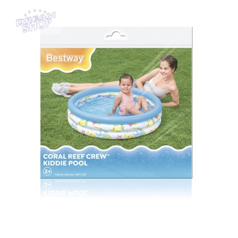 Dmuchany Basen Ogrodowy Dla Dzieci Rybki 102 cm Bestway 51008