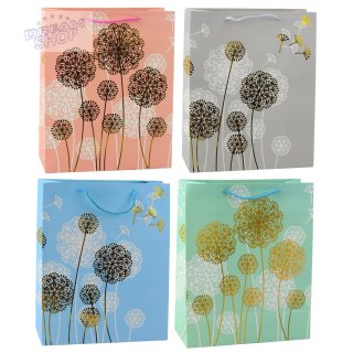 Torba Prezentowa Dmuchawce Złote Elementy 32 x 26 x 12cm