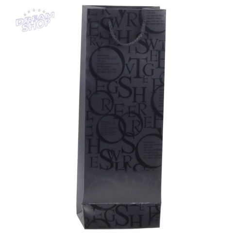 Torba Prezentowa Na Butelkę Wino Wzór Z Napisami 35 x 12 x 9 cm Torba Prezentowa Na Butelkę Wino Wzór Z Napisami 35 x 12 x 9 cm