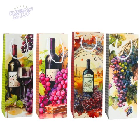 Torba Prezentowa Na Wino Butelkę Papierowa 35 x 12 x 9 cm