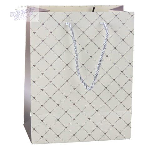 Torba Prezentowa Papierowa Błyszczące Serduszka 23 x 18 x 10,5 cm Torba Prezentowa Papierowa Błyszczące Serduszka 23 x 18 x 10,5 cm