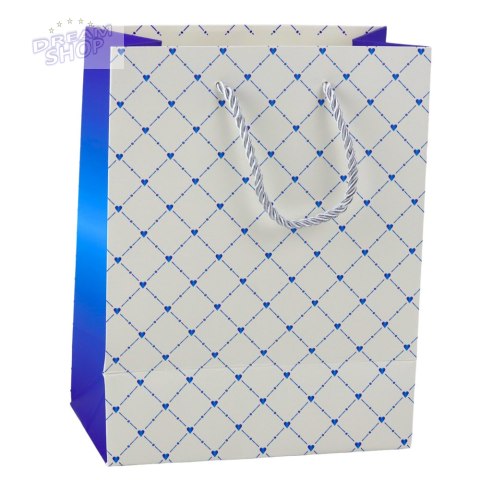 Torba Prezentowa Papierowa Błyszczące Serduszka 23 x 18 x 10,5 cm Torba Prezentowa Papierowa Błyszczące Serduszka 23 x 18 x 10,5 cm