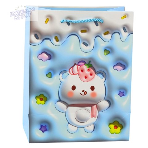 Torba Prezentowa Papierowa Miś Pastelowe Kolory 23 x 18 x 10,5 cm Torba Prezentowa Papierowa Miś Pastelowe Kolory 23 x 18 x 10,5 cm