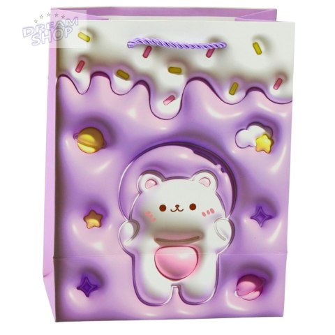 Torba Prezentowa Papierowa Miś Pastelowe Kolory 23 x 18 x 10,5 cm Torba Prezentowa Papierowa Miś Pastelowe Kolory 23 x 18 x 10,5 cm