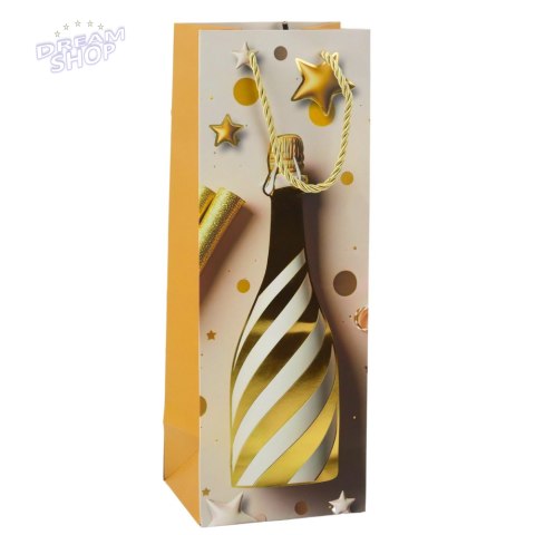 Torba Prezentowa Papierowa Na Butelkę Szampan Pastelowa 35 x 12 x 9 cm Torba Prezentowa Papierowa Na Butelkę Szampan Pastelowa 35 x 12 x 9 cm