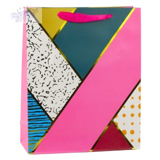 Torba Prezentowa Papierowa Wzory Geometryczne 32 x 26 x 12 cm
