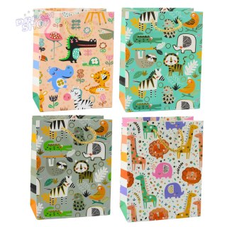 Torba Prezentowa Papierowa Zwierzęta Safari 23 x 18 x 10,5 cm