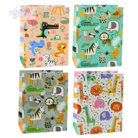 Torba Prezentowa Papierowa Zwierzęta Safari 23 x 18 x 10,5 cm Torba Prezentowa Papierowa Zwierzęta Safari 23 x 18 x 10,5 cm