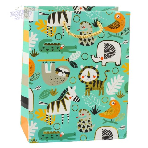 Torba Prezentowa Papierowa Zwierzęta Safari 23 x 18 x 10,5 cm Torba Prezentowa Papierowa Zwierzęta Safari 23 x 18 x 10,5 cm