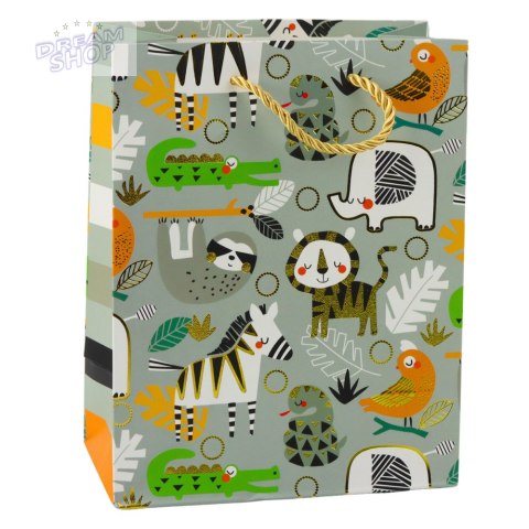 Torba Prezentowa Papierowa Zwierzęta Safari 23 x 18 x 10,5 cm Torba Prezentowa Papierowa Zwierzęta Safari 23 x 18 x 10,5 cm