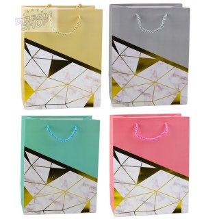 Torba Prezentowa Wzory Geometryczne Marmur 23 x 18 x 10,5 cm