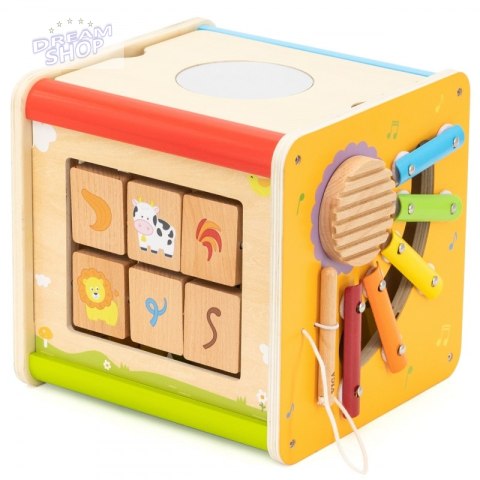 Viga Drewniana Kostka Edukacyjna 5w1