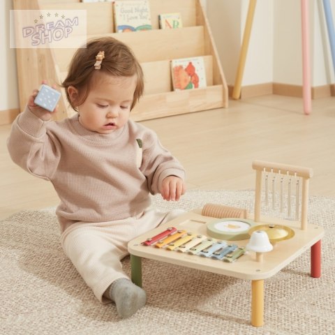 Viga Drewniany Stolik Edukacyjny Muzyczny Sensoryczny 7W1