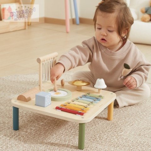 Viga Drewniany Stolik Edukacyjny Muzyczny Sensoryczny 7W1