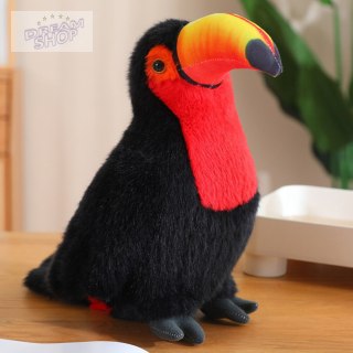 Pluszowy Ptak Tukan Pluszak Maskotka Przytulanka Czerwony 20cm