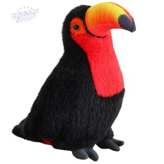 Pluszowy Ptak Tukan Pluszak Maskotka Przytulanka Czerwony 20cm