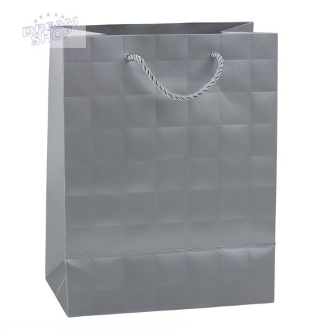 Torba Prezentowa Elegancka Tłoczone Kwadraty 23 x 18 x 10,5 cm Torba Prezentowa Elegancka Tłoczone Kwadraty 23 x 18 x 10,5 cm