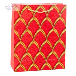 Torba Prezentowa Elegancka Złote Zdobienia 32 x 26 x 12 cm