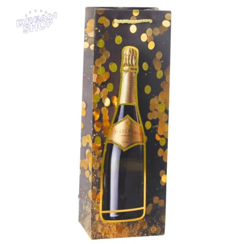 Torba Prezentowa Na Wino Butelkę Papierowa Szampan 35 x 12 x 9 cm