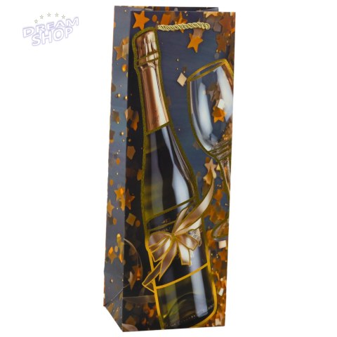 Torba Prezentowa Na Wino Butelkę Papierowa Szampan 35 x 12 x 9 cm