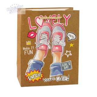 Torba Prezentowa Papierowa Kolorowe Motywy 23 x 18 x 10,5 cm