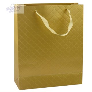 Torba Prezentowa Papierowa Złota Elegancka 32 x 26 x 12cm
