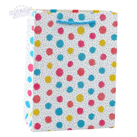 Torba Prezentowa Serca Gwiazdki Kropki Paski Kolorowe 23 x 18 x 10,5 cm Torba Prezentowa Serca Gwiazdki Kropki Paski Kolorowe 23 x 18 x 10,5 cm