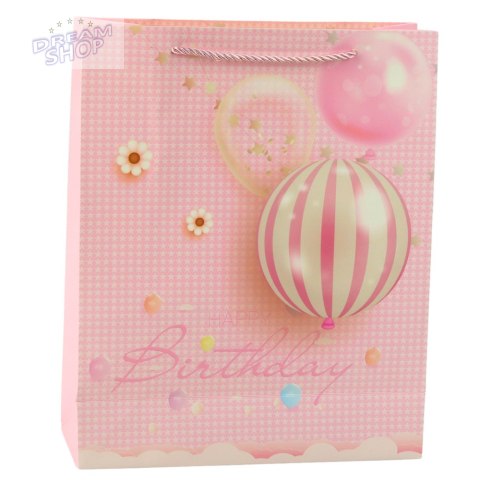 Torba Prezentowa Urodzinowa Balony Happy Birthday 32 x 26 x 12 cm