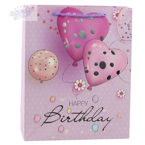 Torba Prezentowa Urodzinowa Balony Happy Birthday 32 x 26 x 12 cm