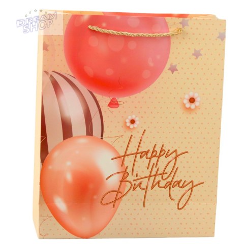 Torba Prezentowa Urodzinowa Balony Happy Birthday 32 x 26 x 12 cm