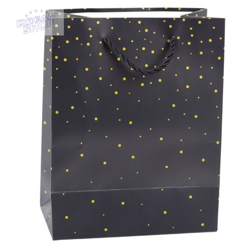 Torba Prezentowa Ze Złotymi Kropkami 23 x 18 x 10,5 cm Torba Prezentowa Ze Złotymi Kropkami 23 x 18 x 10,5 cm